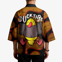 Funny Duck Tape Pun Art Kimono Quirky Cartoon Duck Humor