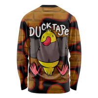 Funny Duck Tape Pun Art Long Sleeve Shirt Quirky Cartoon Duck Humor