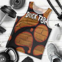 Funny Duck Tape Pun Art Men Tank Top Quirky Cartoon Duck Humor
