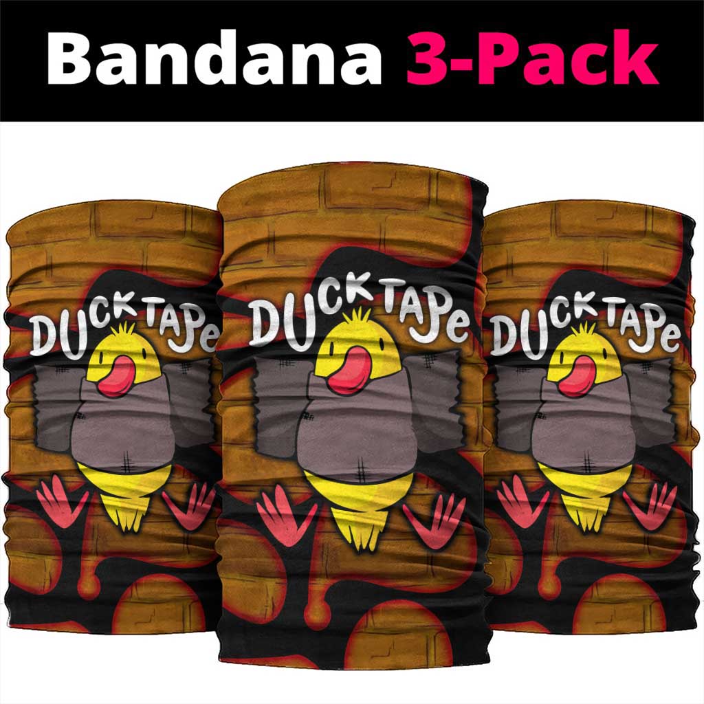 Funny Duck Tape Pun Art Neck Gaiter Quirky Cartoon Duck Humor
