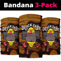 Funny Duck Tape Pun Art Neck Gaiter Quirky Cartoon Duck Humor