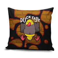 Funny Duck Tape Pun Art Pillow Cover Quirky Cartoon Duck Humor