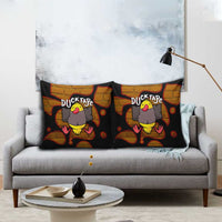 Funny Duck Tape Pun Art Pillow Cover Quirky Cartoon Duck Humor