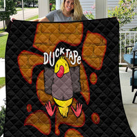 Funny Duck Tape Pun Art Quilt Quirky Cartoon Duck Humor