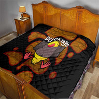 Funny Duck Tape Pun Art Quilt Quirky Cartoon Duck Humor