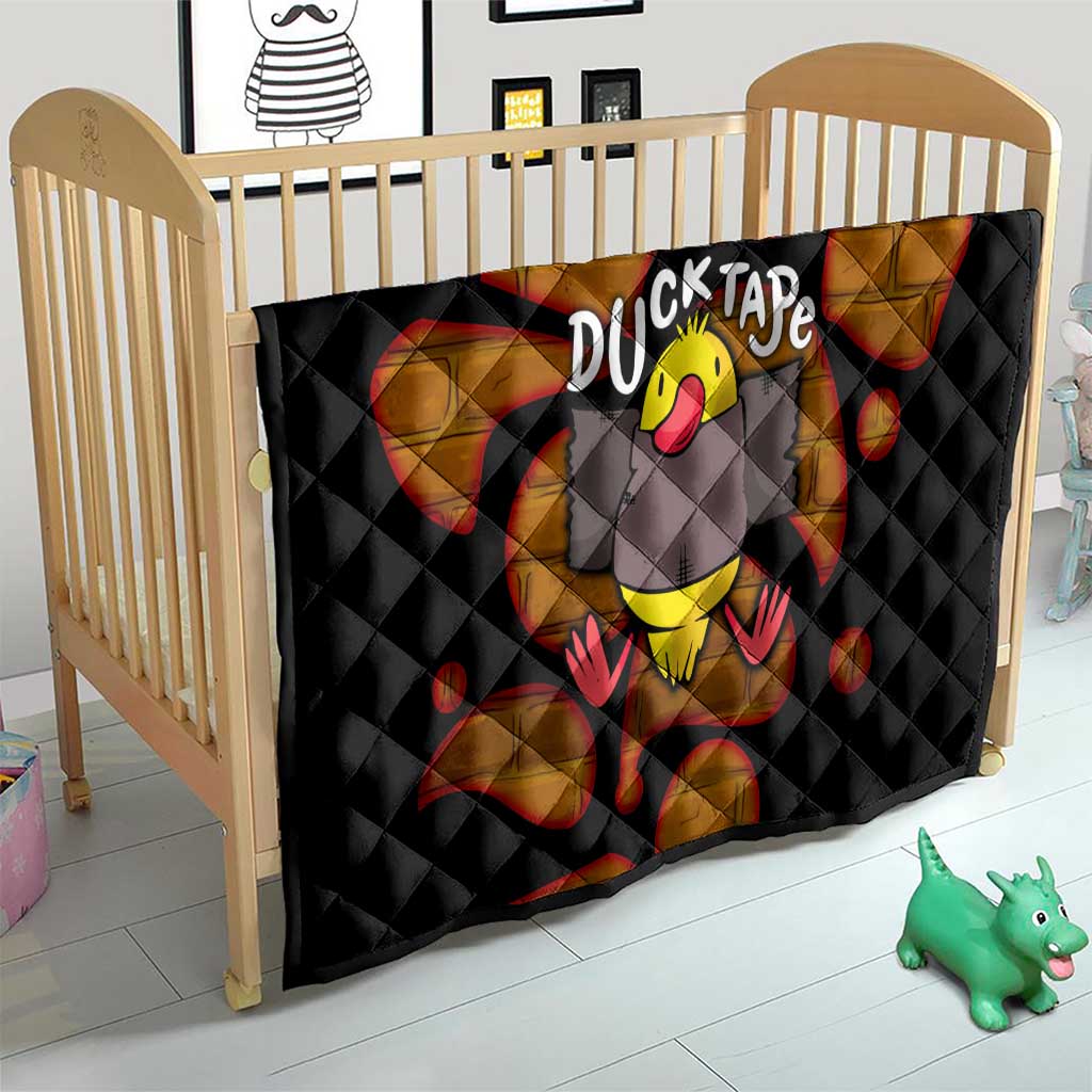 Funny Duck Tape Pun Art Quilt Quirky Cartoon Duck Humor