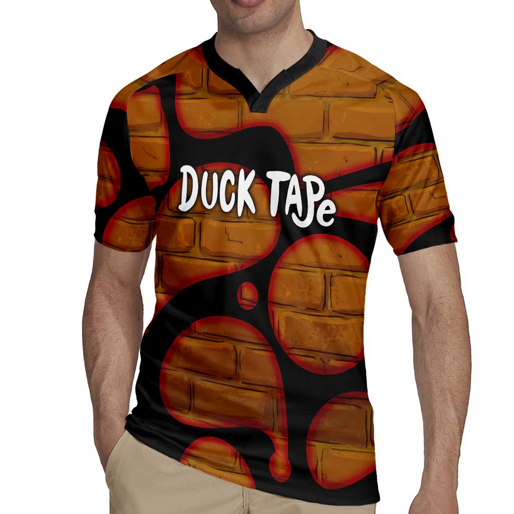 Funny Duck Tape Pun Art Rugby Jersey Quirky Cartoon Duck Humor