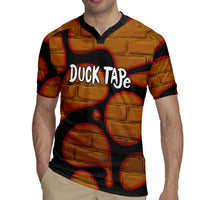 Funny Duck Tape Pun Art Rugby Jersey Quirky Cartoon Duck Humor