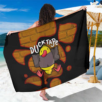 Funny Duck Tape Pun Art Sarong Quirky Cartoon Duck Humor
