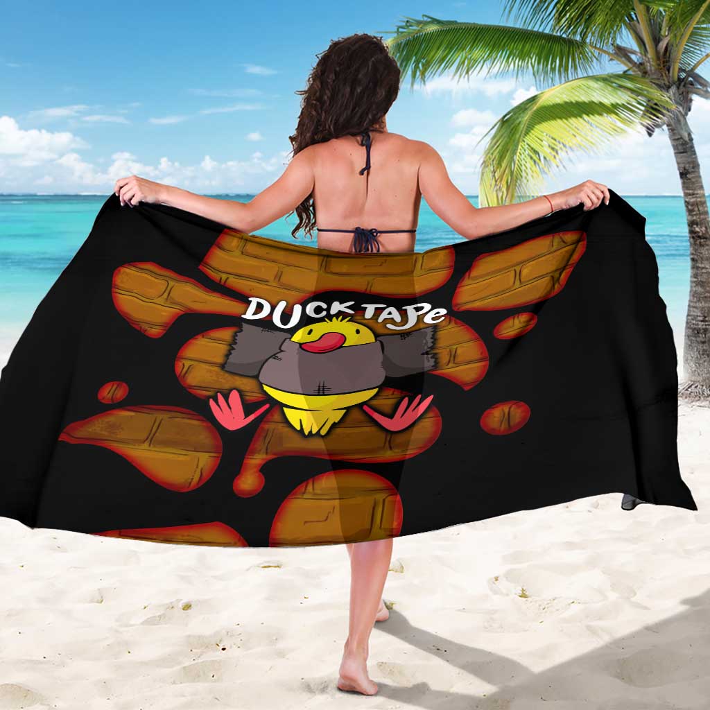 Funny Duck Tape Pun Art Sarong Quirky Cartoon Duck Humor