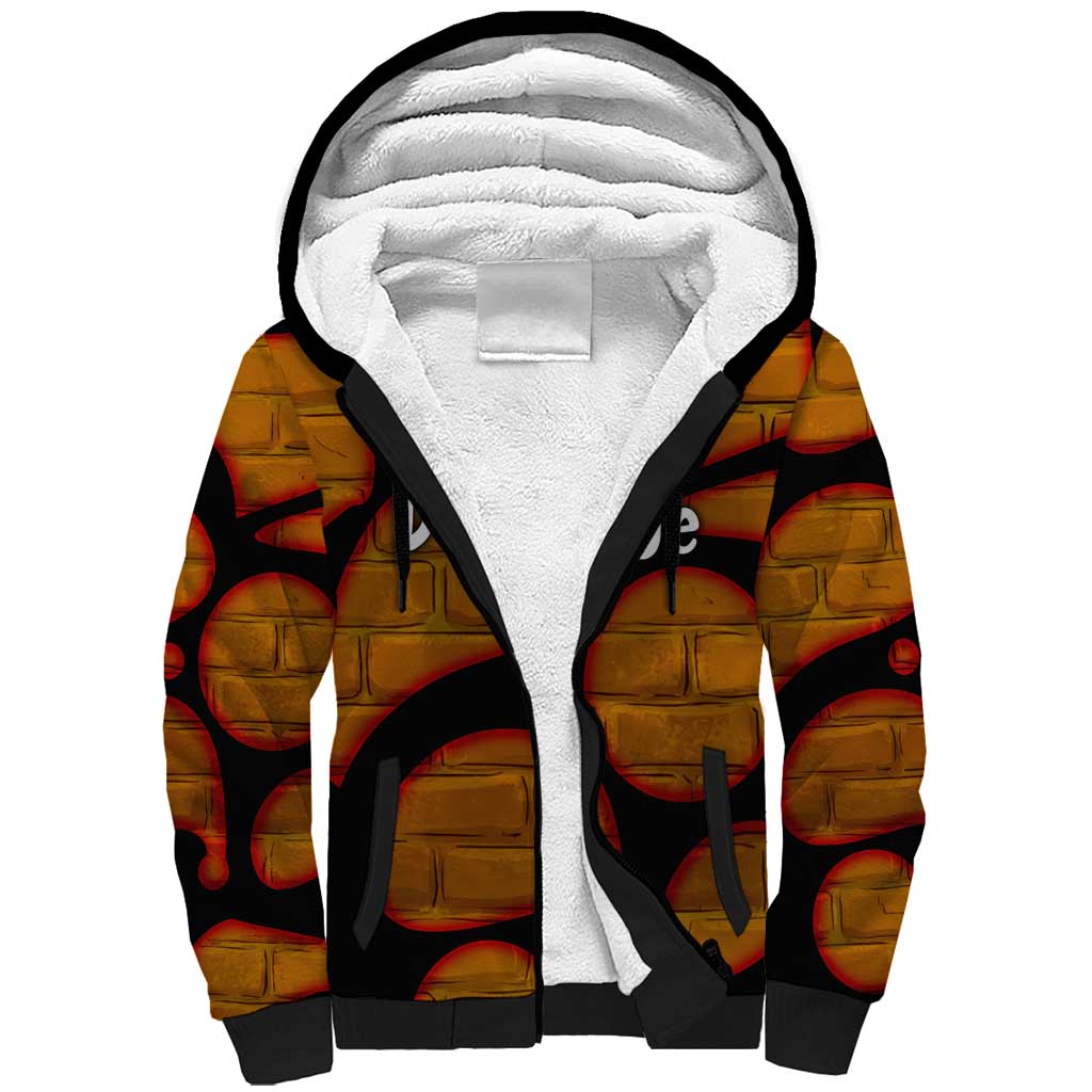 Funny Duck Tape Pun Art Sherpa Hoodie Quirky Cartoon Duck Humor
