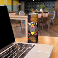 Funny Duck Tape Pun Art Skinny Tumbler Quirky Cartoon Duck Humor