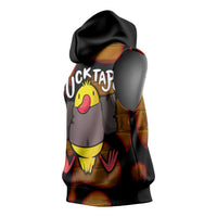 Funny Duck Tape Pun Art Sleeveless Hoodie Quirky Cartoon Duck Humor