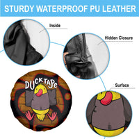 Funny Duck Tape Pun Art Spare Tire Cover Quirky Cartoon Duck Humor