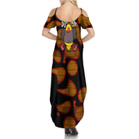 Funny Duck Tape Pun Art Summer Maxi Dress Quirky Cartoon Duck Humor
