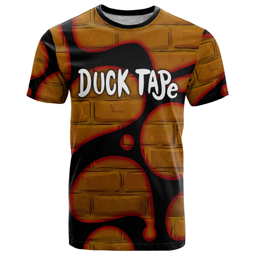 Funny Duck Tape Pun Art T Shirt Quirky Cartoon Duck Humor