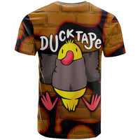 Funny Duck Tape Pun Art T Shirt Quirky Cartoon Duck Humor