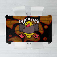 Funny Duck Tape Pun Art Tablecloth Quirky Cartoon Duck Humor
