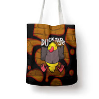 Funny Duck Tape Pun Art Tote Bag Quirky Cartoon Duck Humor