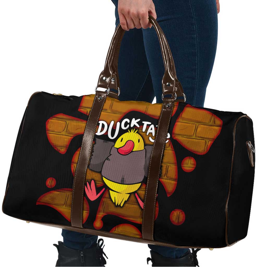 Funny Duck Tape Pun Art Travel Bag Quirky Cartoon Duck Humor