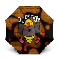 Funny Duck Tape Pun Art Umbrella Quirky Cartoon Duck Humor