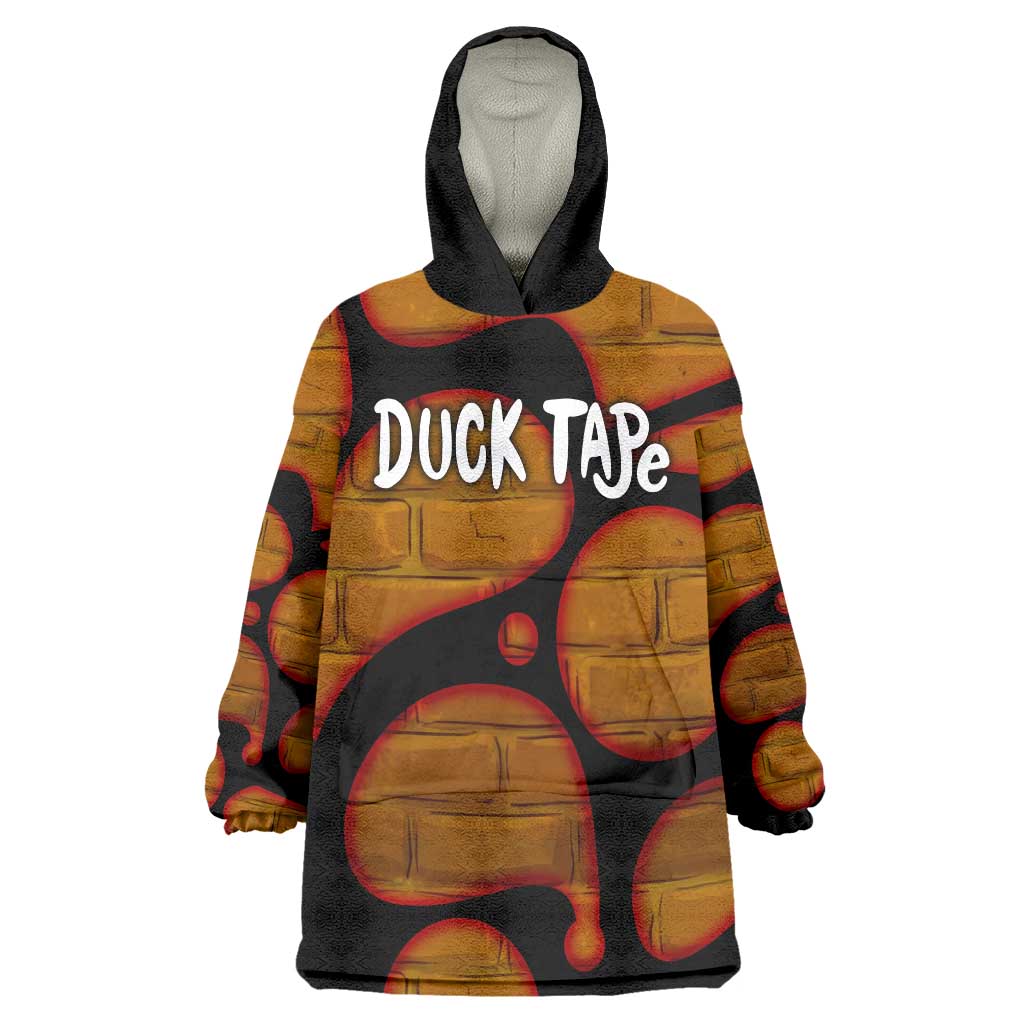 Funny Duck Tape Pun Art Wearable Blanket Hoodie Quirky Cartoon Duck Humor