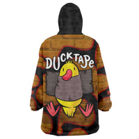 Funny Duck Tape Pun Art Wearable Blanket Hoodie Quirky Cartoon Duck Humor