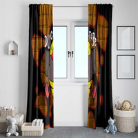 Funny Duck Tape Pun Art Window Curtain Quirky Cartoon Duck Humor