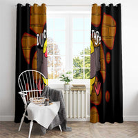 Funny Duck Tape Pun Art Window Curtain Quirky Cartoon Duck Humor