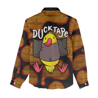 Funny Duck Tape Pun Art Women Casual Shirt Quirky Cartoon Duck Humor