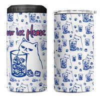 No Ice Please Cat 4 in 1 Can Cooler Tumbler Grumpy Cat with Drink Humor