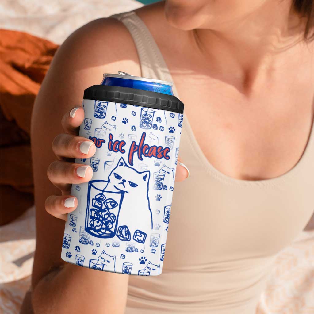 No Ice Please Cat 4 in 1 Can Cooler Tumbler Grumpy Cat with Drink Humor