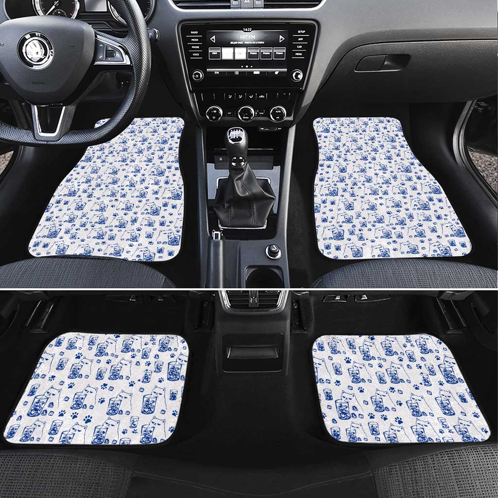 No Ice Please Cat Car Mats Grumpy Cat with Drink Humor