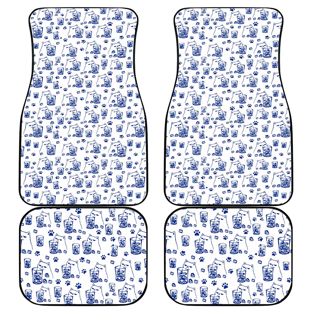 No Ice Please Cat Car Mats Grumpy Cat with Drink Humor
