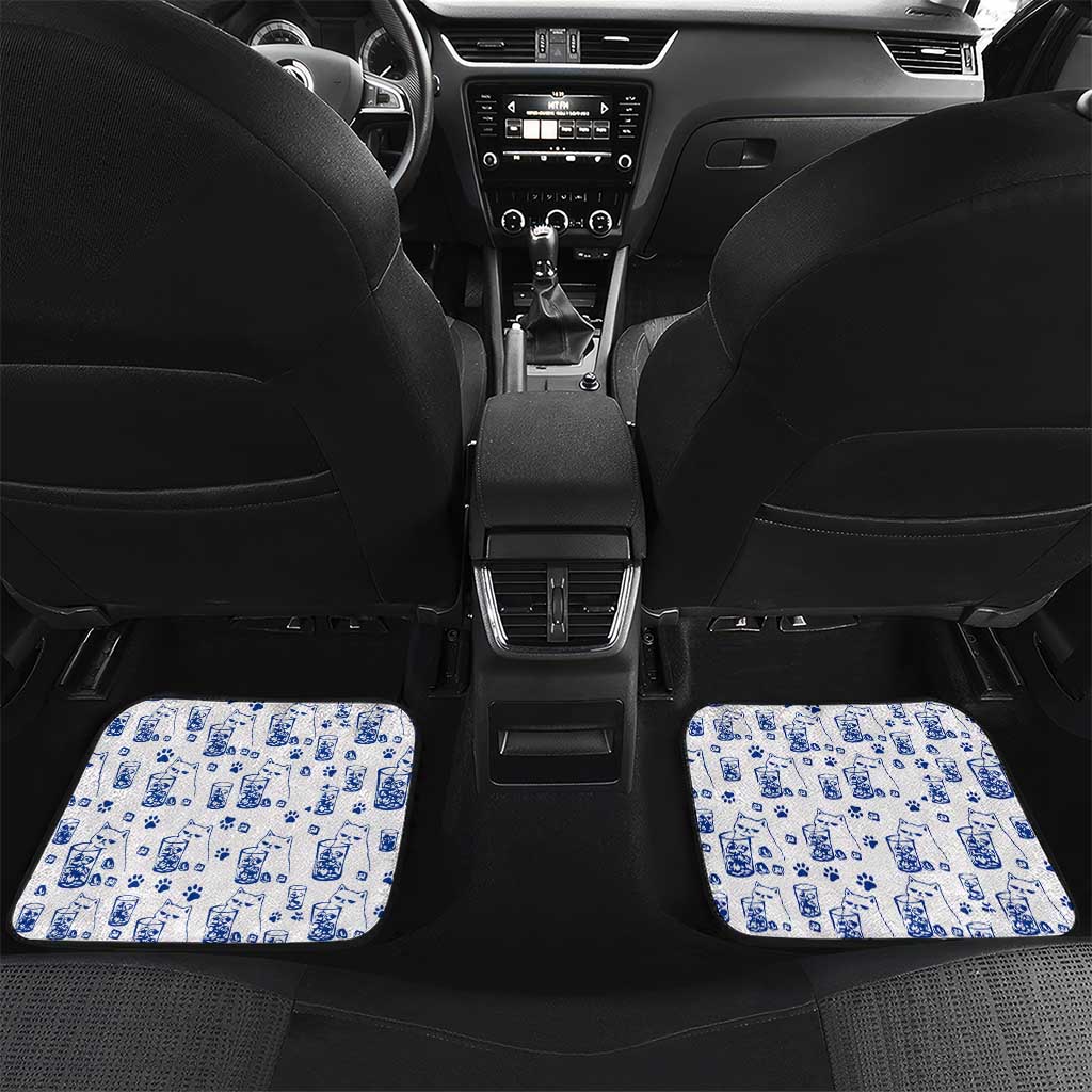 No Ice Please Cat Car Mats Grumpy Cat with Drink Humor