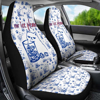 No Ice Please Cat Car Seat Cover Grumpy Cat with Drink Humor