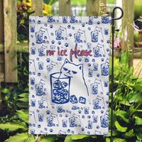 No Ice Please Cat Garden Flag Grumpy Cat with Drink Humor