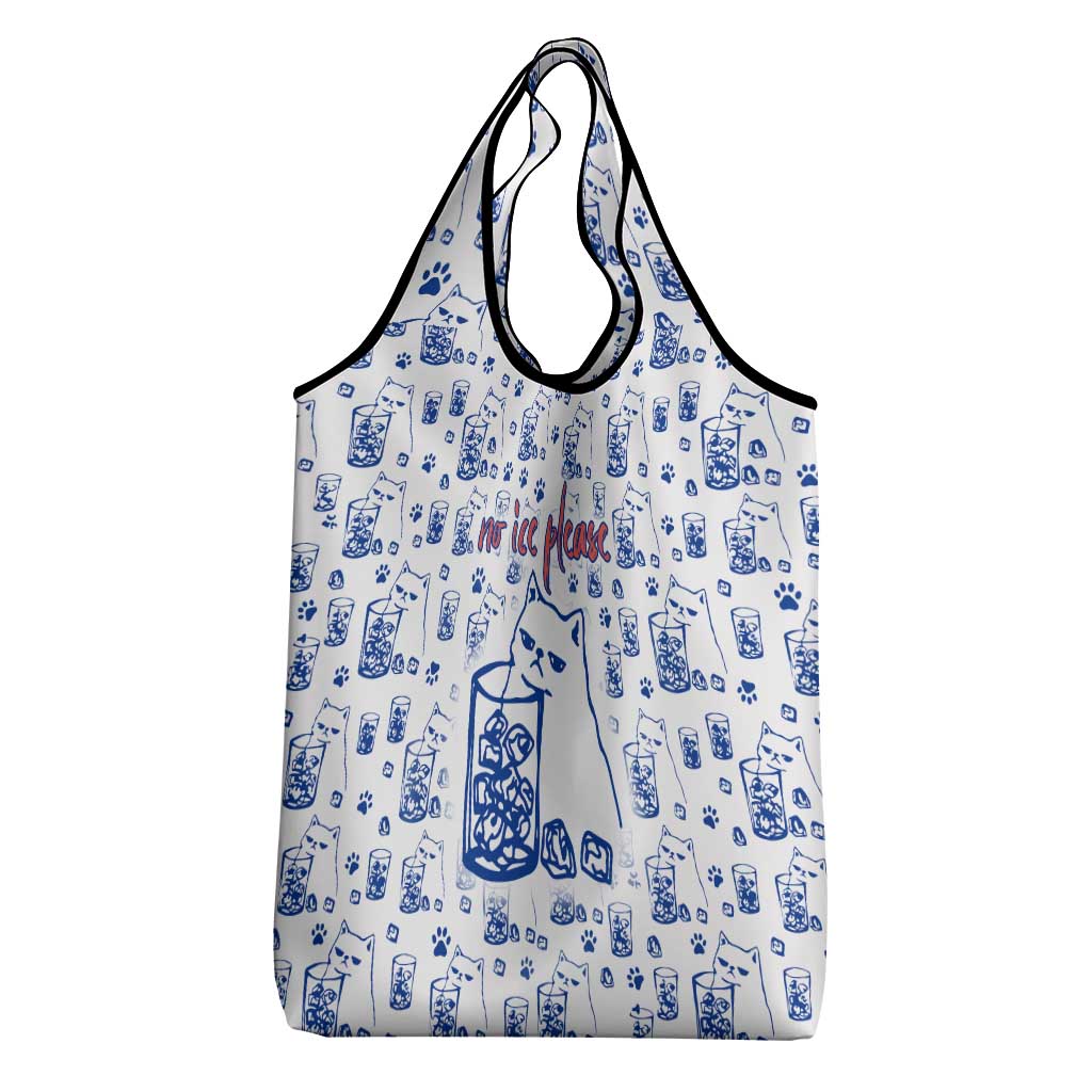 No Ice Please Cat Grocery Bag Grumpy Cat with Drink Humor