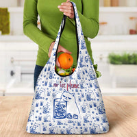 No Ice Please Cat Grocery Bag Grumpy Cat with Drink Humor