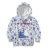 No Ice Please Cat Kid Hoodie Grumpy Cat with Drink Humor