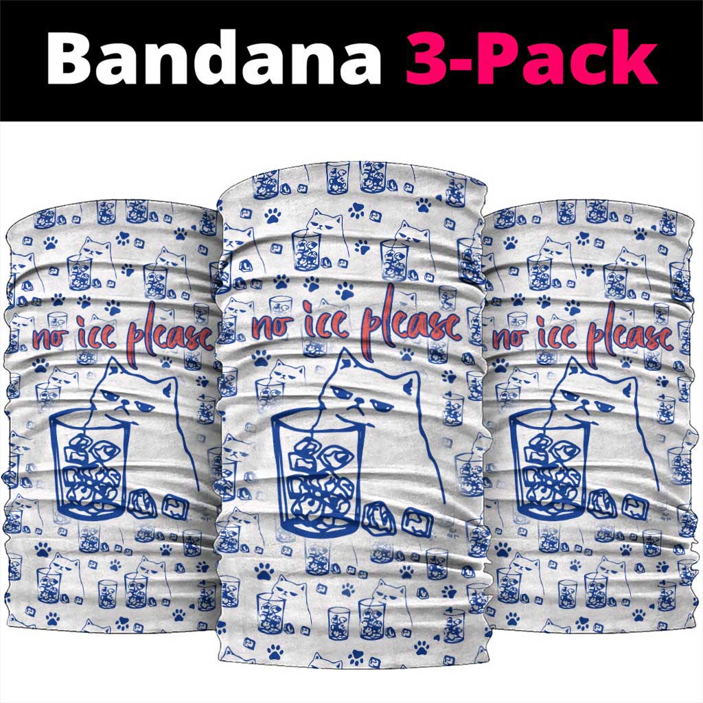 No Ice Please Cat Neck Gaiter Grumpy Cat with Drink Humor