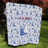 No Ice Please Cat Quilt Grumpy Cat with Drink Humor
