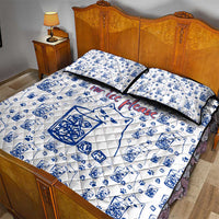 No Ice Please Cat Quilt Bed Set Grumpy Cat with Drink Humor