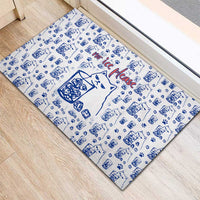 No Ice Please Cat Rubber Doormat Grumpy Cat with Drink Humor