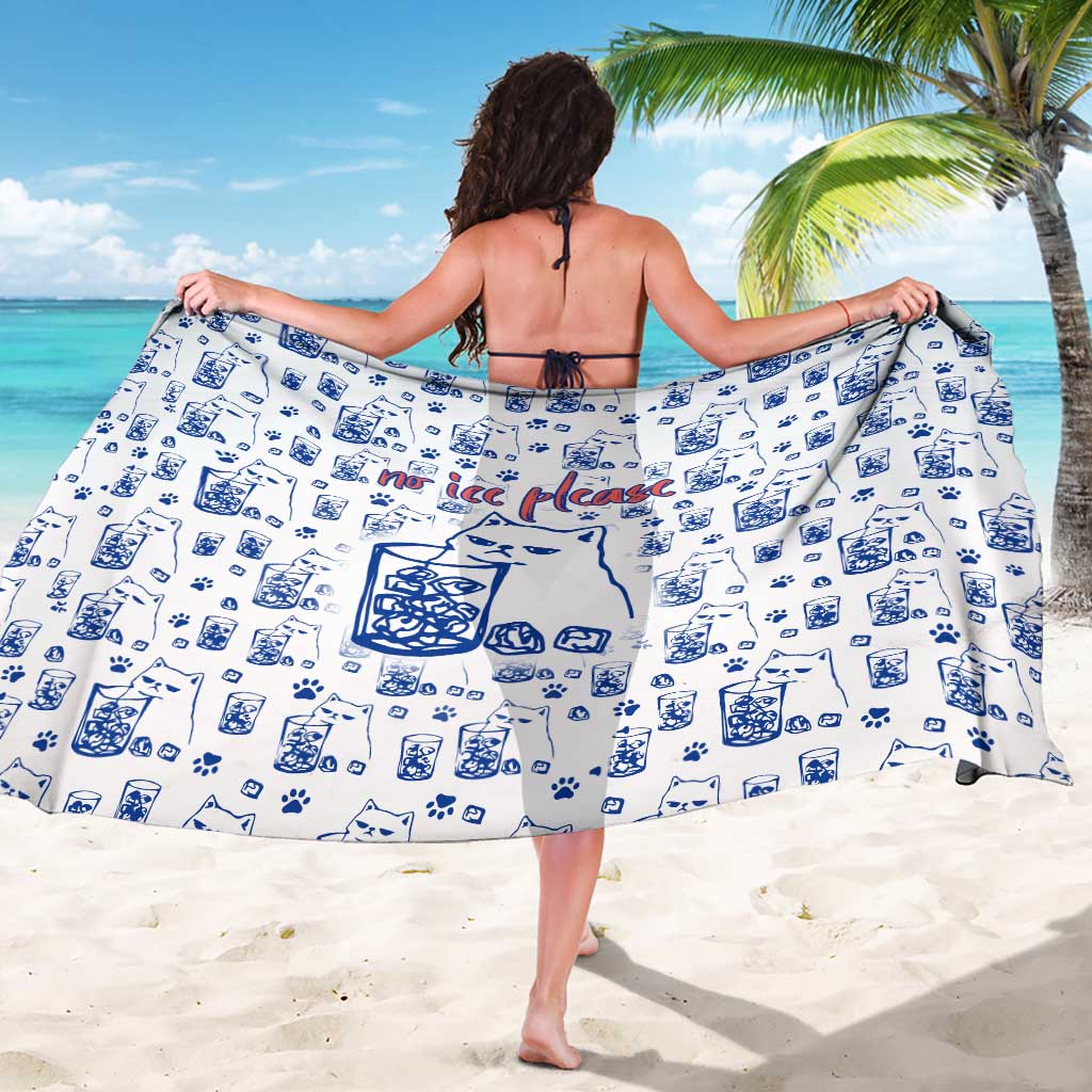 No Ice Please Cat Sarong Grumpy Cat with Drink Humor