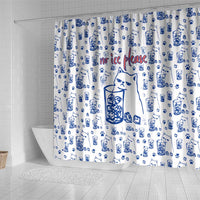 No Ice Please Cat Shower Curtain Grumpy Cat with Drink Humor