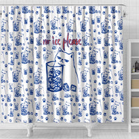 No Ice Please Cat Shower Curtain Grumpy Cat with Drink Humor