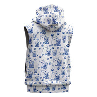 No Ice Please Cat Sleeveless Hoodie Grumpy Cat with Drink Humor