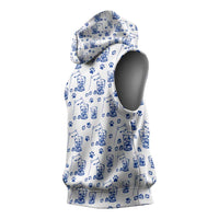 No Ice Please Cat Sleeveless Hoodie Grumpy Cat with Drink Humor