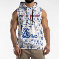 No Ice Please Cat Sleeveless Hoodie Grumpy Cat with Drink Humor